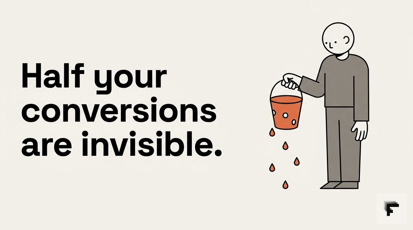 Half your conversions are invisible — cover image for: Your Meta Pixel is losing half your conversions in 2026